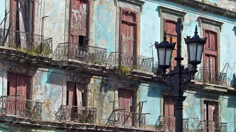Facade in Old Havana Stock Footage 46641717