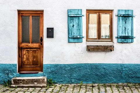 Facade of an old house in Germany Stock Photos