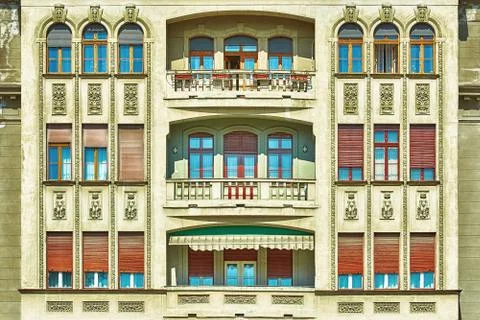 Facade of an Old House Stock Photos