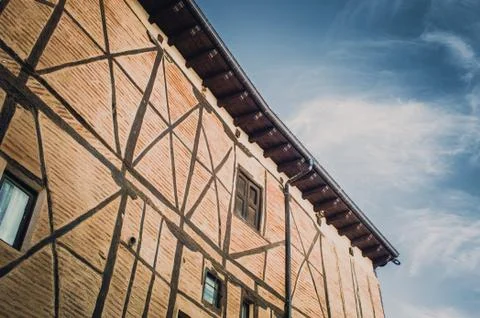 Facade of an old house Stock Photos