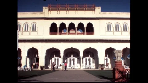 Facade of a Palace in Jaipur Stock Footage 276293168
