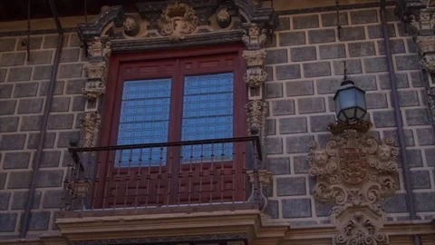 Facade of Palacio de la Madraza in Granada,Spain Stock Footage 247376851