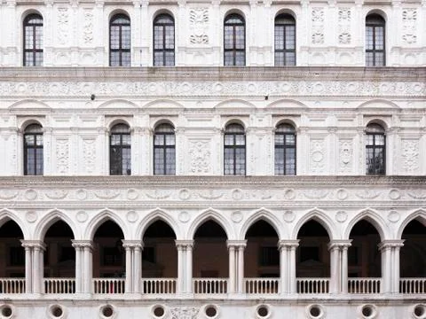 The facade of Palazzo Ducale Stock Photos