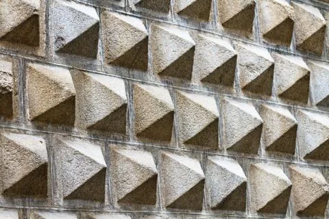 Facade pattern of the art museum in segovia, spain Foto stock
