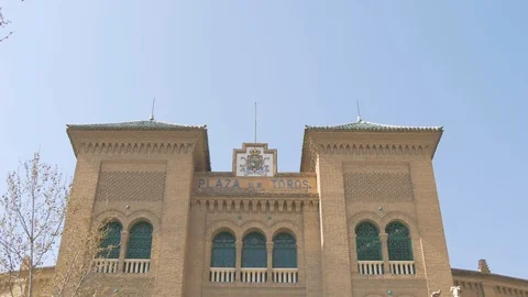 Facade of Plaza de Toros Stock-Footage 87374138