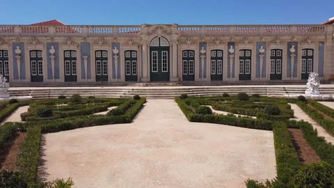 Facade of Queluz National Palace Stock Footage 133176053
