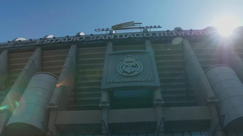 Facade of Real Madrid Stadium Stock Footage 108552432