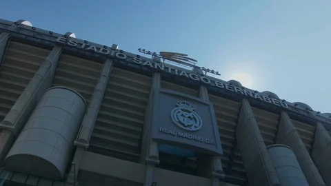 Facade of Real Madrid Stadium Stock Footage 108552489