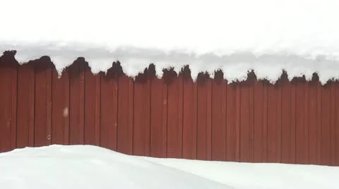 The facade of a red house in the winter Stock Footage 11333217