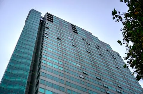 Facade of Redeveloped Apartment Block Stock Photos