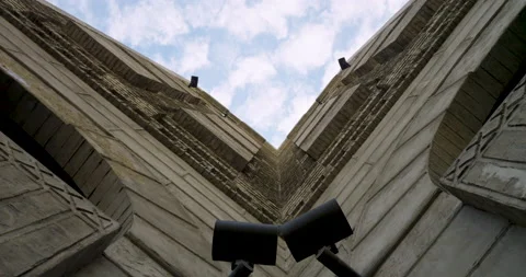 Facade of a regency architecture style building in downtown Los Angeles Stock Footage 183756947