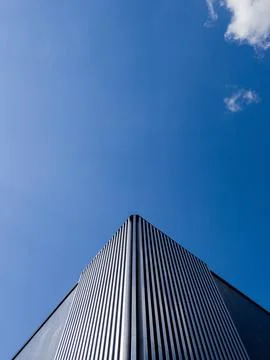 Facade with repeating vertical lines Фото