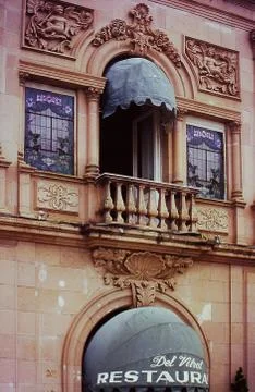Facade of a restaurant in Paris Stock Photos