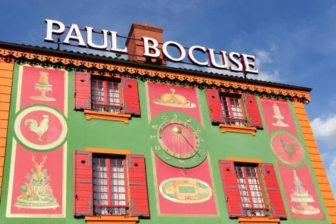 Facade of the restaurant Paul Bocuse in Lyon, France Stock Photos