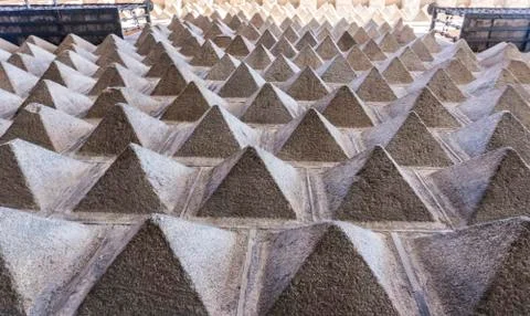 Facade of rock pyramids Stock Photos