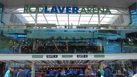The Facade of Rod Laver Arena Stock Footage 226314718