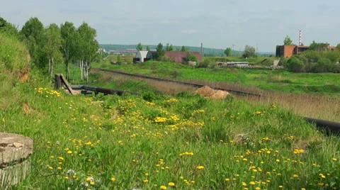 Facade of the ruined building Video stock 57323146
