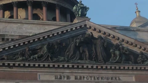 Facade Saint Isaac's Cathedral 스톡 동영상 53049709