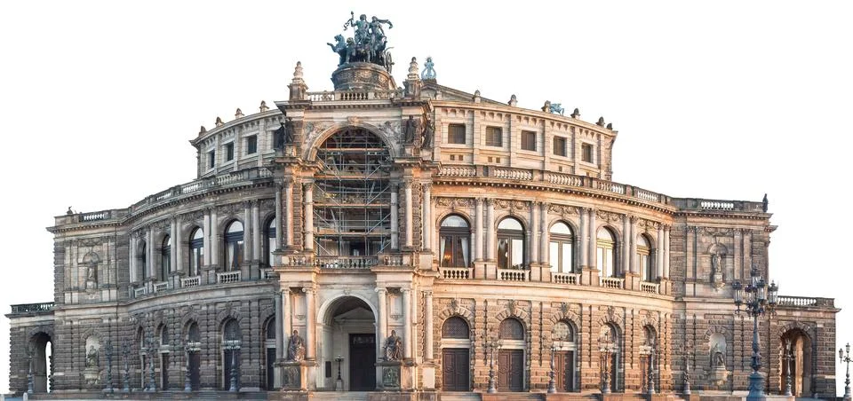 Facade of the Semperoper in Dresden Stock Photos