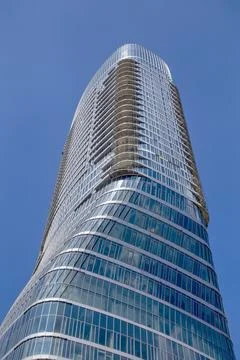 Facade of Skyscraper under construction Foto stock