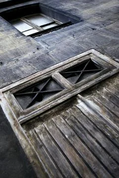 Facade of a slum Stock Photos