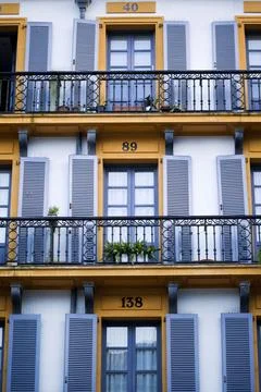 Facade of a Spanish building Stock Photos