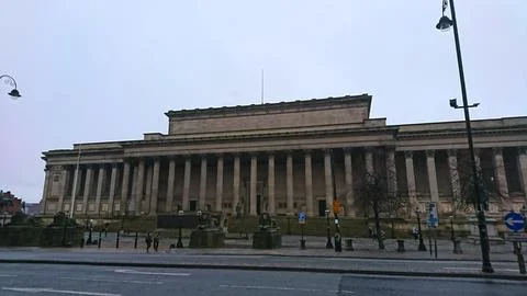 Facade of the St Georges Hall on St Georges Place Stock Photos