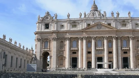Facade of St Peter without tourists 動画素材 128179495