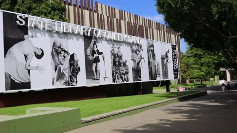 The facade of the State Library in Australia Vidéo 151266291
