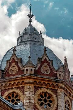 Facade of a synagogue 3 Stock Photos