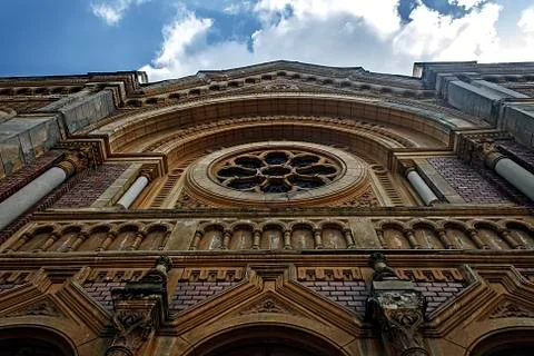 Facade of a synagogue Stock Photos