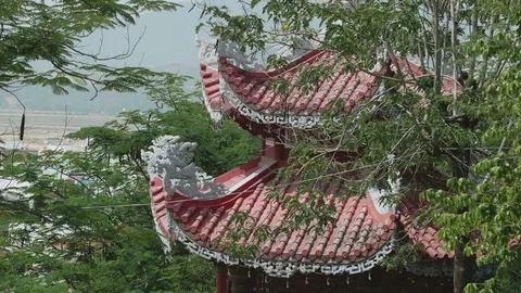 Facade of temple close-up Stock Footage 73504967