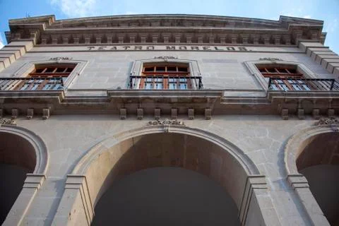 The facade of the theater Morelos Foto stock