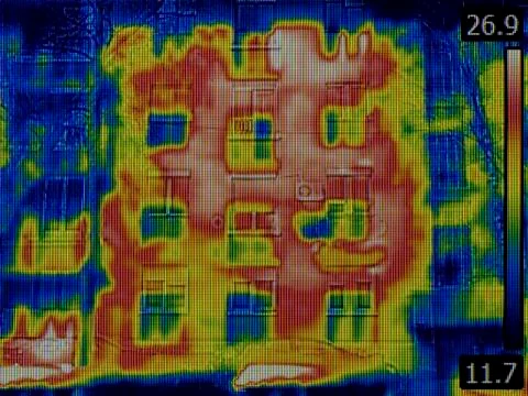 Facade Thermal Image Stock Photos