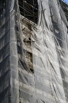 Facade under construction Stock-Fotos