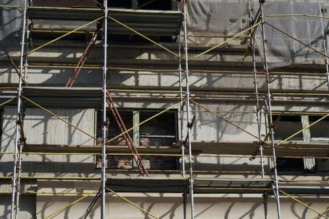 Facade under construction Foto stock