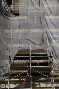 Facade under construction Stock Photos