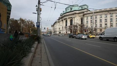Facade of University of Sofia St. Kliment Ohridski, Bulgaria. Stock-Footage 119884837