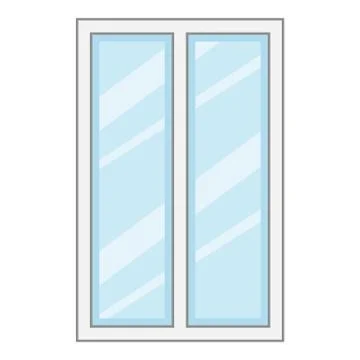 Facade window frame icon, cartoon style Ilustración de archivo