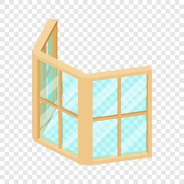 Facade window frame icon, isometric 3d style Illustrazione stock