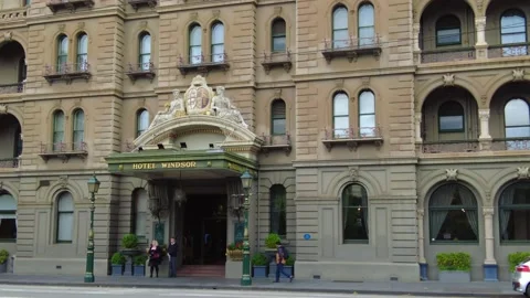 The facade of Windsor Hotel Stock Footage 222844703