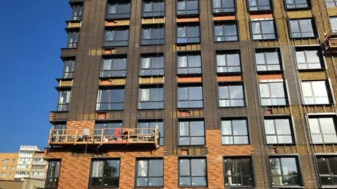 Facade works Stock Footage 246878264