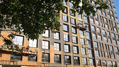 Facade works Stock Footage 246878276