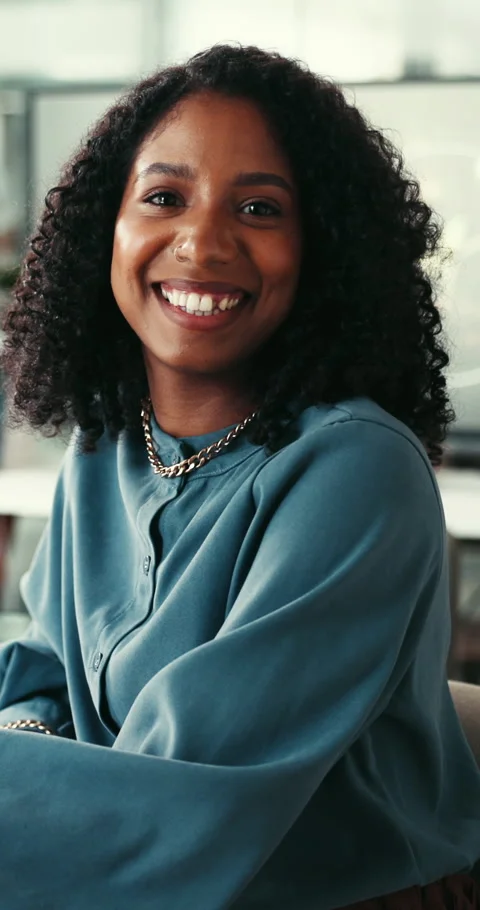 Face, advisor and happy with business woman in office for creative startup Stock Footage 334048941