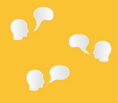 Face and speak bubble Stock Illustration