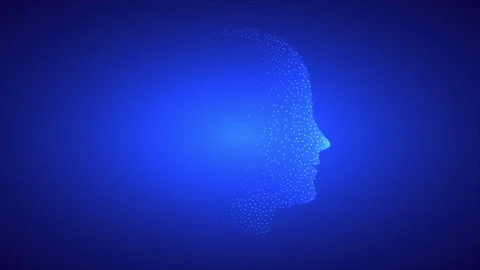 Face for artificial intelligence and machine learning Stock Footage 133138080