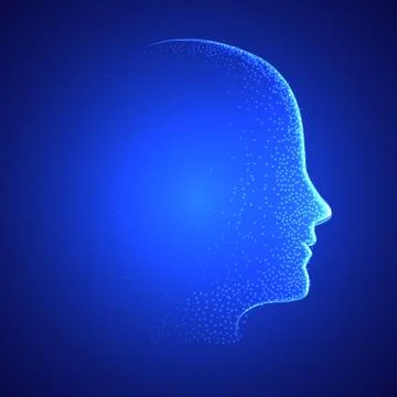 Face for artificial intelligence and machine learning Stock Illustration