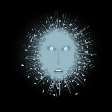 Face of artificial intelligence Stock Illustration