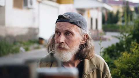 The face of the artist drawing on the street landscape Stock Footage 109426053