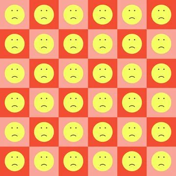 Face bad mood red face unhappy Stock Illustration